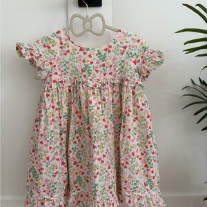 Rachel Zoe Pink Floral Heart-Print Ruffle Dress